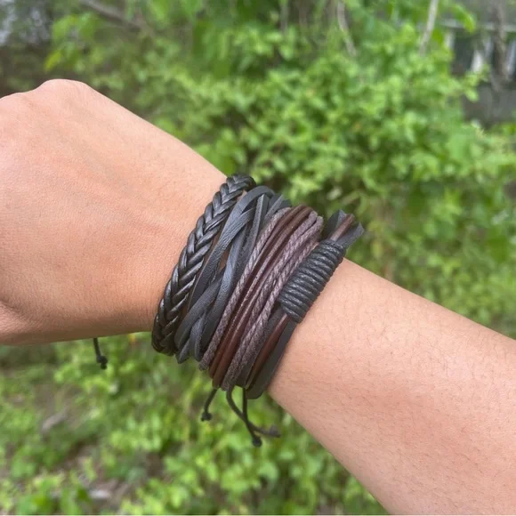 Leather Bracelet Stack Unisex - Picture 3 of 5
